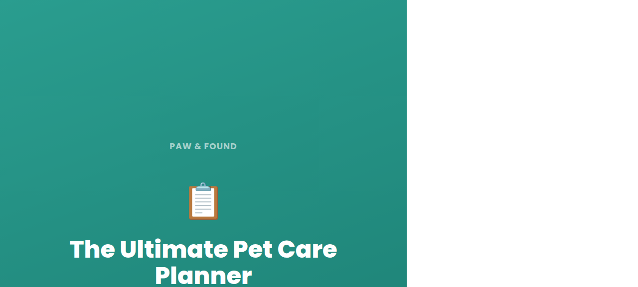 The Ultimate Pet Care Planner